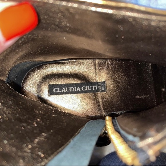 Claudia Cuiti Bronze Metallic Leather Ankle Boot - Picture 9 of 9